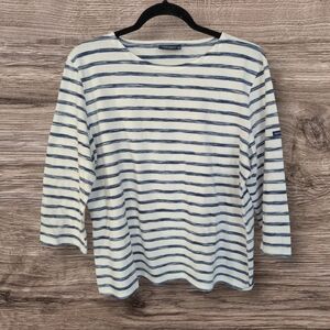 Saint James L'atelier Vintage Stripe Scoop Neck Tee